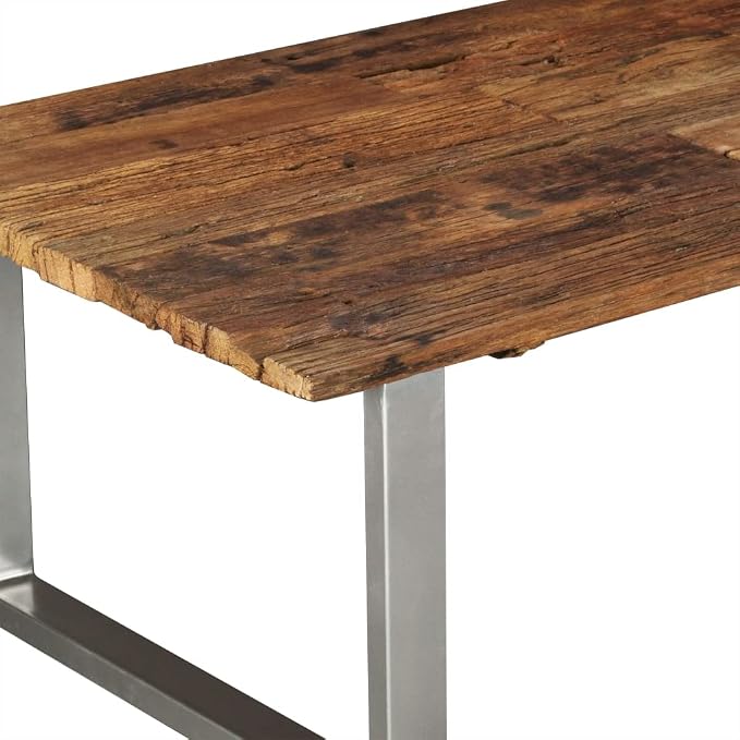 Coffee Table Solid Reclaimed Wood 39.4"x23.6"x15", Side Table, Center Table - Image 7