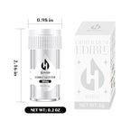 White Edible Glitter for Cocktails - 6g White Luster Dust Edible Drink Glitter Food Grade Metallic Shimmer Powder Cake Sprinkles for Beverage Chocolate Candy