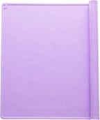 uxcell Silicone Pastry Mat, 31.5" x 23.6" Silicone Baking Mat with Measurements, Non-Stick Dough Rolling Mat for Making Pastry Cookies Bread Pizza Purple