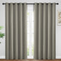 Yakamok Room Darkening Curtains 62x84 inch Length Taupe-Living Room | 2 panels by Yakamok