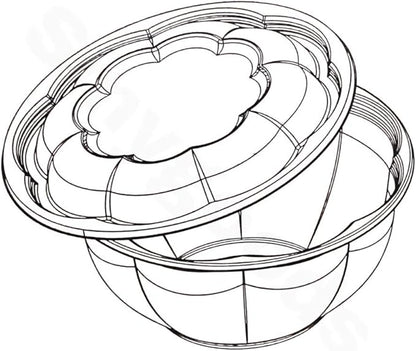 Smygoods Disposable Plastic Salad Bowls with Airtight Lids Ideal for Meal Prep, Takeout, Catering, Parties, Picnics, and Food Storage, Stackable, Leak-Proof