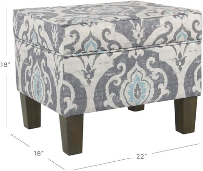 Homepop Home Decor |K7646-A750 | Upholstered Modern Rectangular Storage Ottoman - Image 3