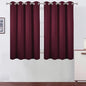 Blackout Curtains 66 x 54 Inch Long Burgundy Red Curtains Set of 2 Panels Room by Lemomo