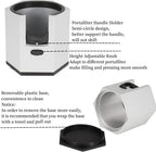 Espresso Tamping Station, Coffee Portafilter Holder, Aluminum Alloy Stand for Most 51mm, 53mm, 54mm, 58mm Coffee Portafilter (Hexagon,Silver)