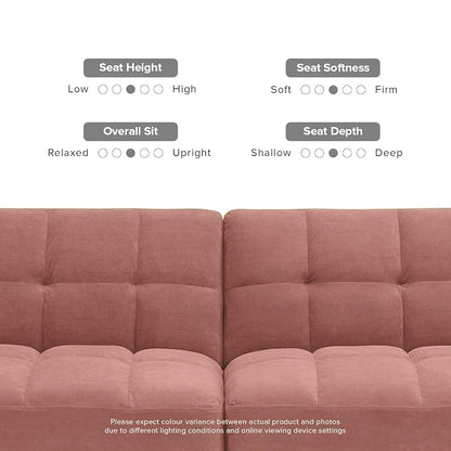 mopio Aaron 76.8" Couch, Small Futon Sofa Bed, Mid Century Modern Futon Couch - Image 7