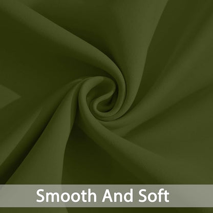 Yakamok Room Darkening Curtains 62x84 inch Length Olive Green-Living Room | 2 - Image 5