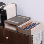 Coffee Pod Holders 1-Layer 1-Drawer Dark Brown (CF1D1C-DK)