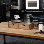 Coffee Pods Storage Drawer Holder for Capsules - Multi Functional Desk Organizer Drawers For K-Cup Coffee Maker Brew - Kitchen Mini Wooden Box Chest Sideboard Counter Organization CF1D2C Dark