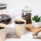 Disposable Paper Cups, Plant Fiber Brown Hot Drink Cups 160 Count 8 oz