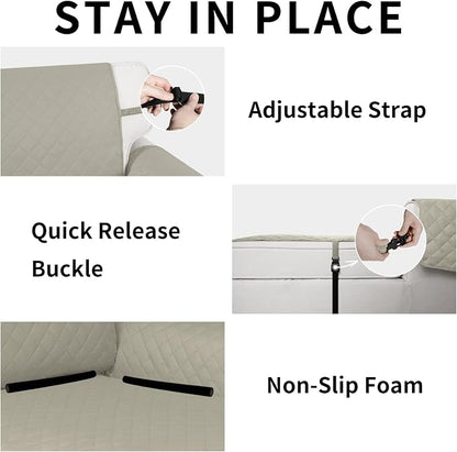 Easy-Going Reversible Couch Cover, Chaise Lounge, Water Resistant Furniture Mat - Image 3