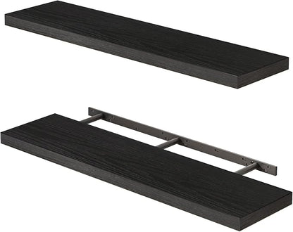 Fixwal Floating Shelves for Wall, 35.4" Long Heavy Duty Wall Mounted Rustic by Fixwal