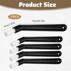 5 PCS Espresso Machine Brush, 6" Length Nylon Head Espresso Brush Coffee Cleaning Brushes Black Coffee Grinder Brushes for Cleaning Espresso-Machines, Grinders