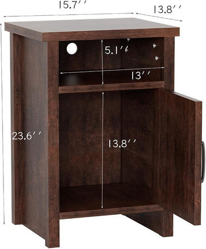 YESHOMY Farmhouse Modern Nightstand - Image 3