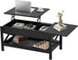 Lift Top Coffee Table with Storage, Small Coffee Table with Hidden Compartment by TimelessWarmth