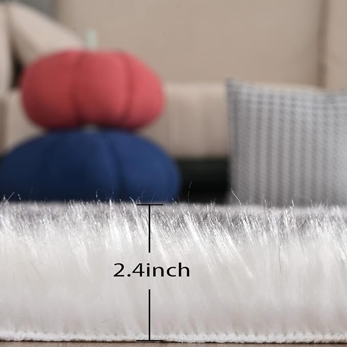 ORINOVA Gray and White Area Rug 6x9 Rugs - Image 2
