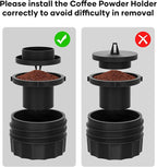 kejector Portable Coffee Maker Espresso Machine for Travel Nano Car Coffee Maker Compatible with Ground Coffee & NS Capsule for RV, Hiking Camping Office, Travel Espresso Maker Electric Gray