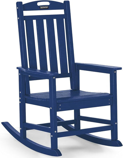 Outdoor Adirondack Rocking Chairs All-Weather HDPE Patio Rocker Chair by ABCPATIO