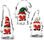 Gnome Cookie Cutter Set-5.3" 4.5" 4.3"-3-Pieces-Holiday Cookie Cutters Fondant Biscui Cutters