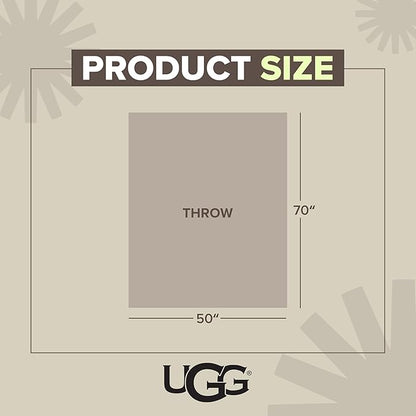 UGG Euphoria Throw Blanket, Plush Faux Fur Blanket, Seal Grey | Reversible - Image 8