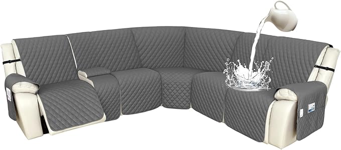 Arfntevss Recliner Sectional Couch Covers 1OO% Waterproof L Shape Sofa Cover by Arfntevss