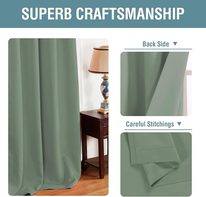 H.VERSAILTEX Blackout Curtain for Bedroom Small Window Kitchen Blackout - Image 3