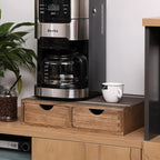 Coffee Pods Storage Drawer Holder for Capsules - Multi Functional Desk Organizer Drawers For K-Cup Coffee Maker Brew - Kitchen Mini Wooden Box Chest Sideboard Counter Organization CF1D2C Dark