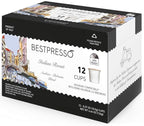 Bestpresso Coffee, Italian Roast Single Serve K-Cup Pods, Dark Roast, 96 Count (Compatible With 2.0 Keurig Brewers) 8 Packs Of 12 Cups