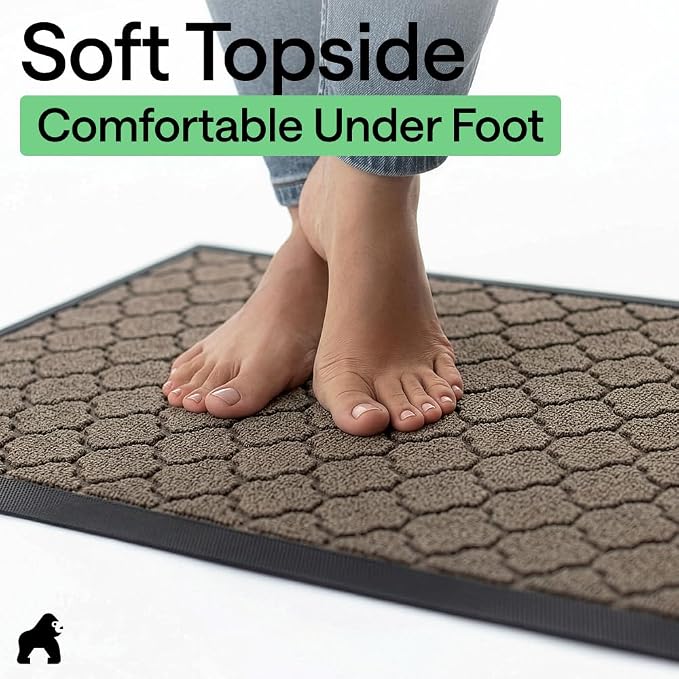 GORILLA GRIP 100% Waterproof All-Season WeatherMAX Doormat 35x23, US Designed - Image 9