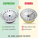 CAPMESSO Aluminum Foils Lids to Reuse Vertuoline Capsules Coffee Pods Compatible with Nespresso VertuoLine Machine 64mm(100/package)