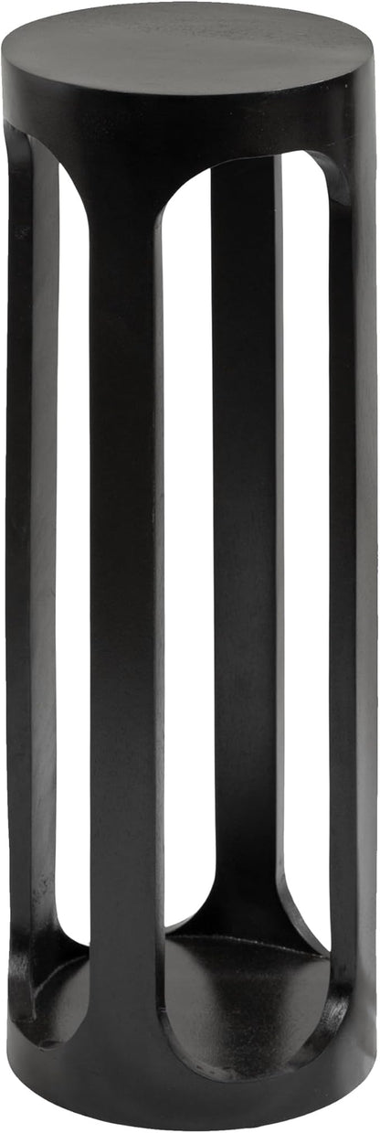 Kate and Laurel Dahl Modern Wooden Round Drink Table; 8 x 23; Black; by KateandLaurel