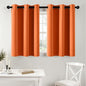MIULEE Fall Blackout Curtains for Bedroom 2 Panels 40 x 36 Inch Long Orange | by MIULEE
