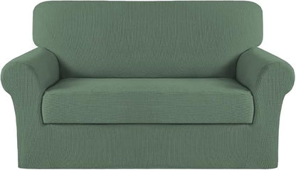 Turquoize Stretch Sofa Slipcover 2 Pieces Sofa Cover Couch Cover by Turquoize