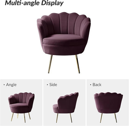HULALA HOME Modern Velvet Accent Chairs Set of 2 - Image 3