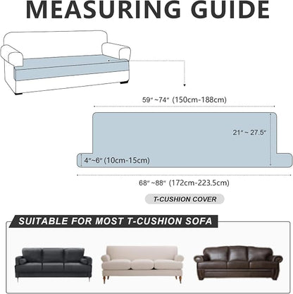 ANARACHON Leather Look Couch Cushion Covers Sofa Seat Slipcovers Sets Couches - Image 2
