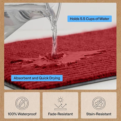 GORILLA GRIP Waterproof Traffic Guard Door Mat, Indoor Outdoor Heavy Duty - Image 5