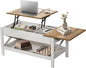 Lift Top Coffee Table with Storage, Small Coffee Table with Hidden Compartment by TimelessWarmth