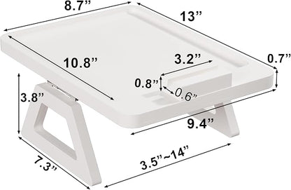 Couch Arm Tray with 360°Phone, Bamboo Folding Sofa Tray, Sofa Armrest Trays - Image 6