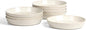 Stone Lain Claire 8-Piece Pasta Bowl Set Stoneware, Bowls, Dishwasher and Microwave Safe, Dish Set for 8, White
