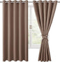Blackout Curtains for Bedroom, 60 x 63 Inches Length, Cappuccino | Thermal by Hiasan