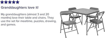 Flash Furniture Mindy Kids 5-Piece Folding Square Table and Chairs Set - Image 3
