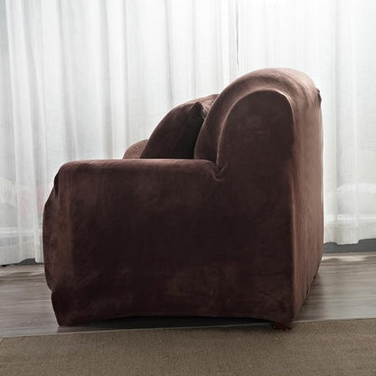vctops 1-Piece Velvet Plush Stretch Chair Sofa Slipcover Soft Fuzzy Fluffy - Image 3