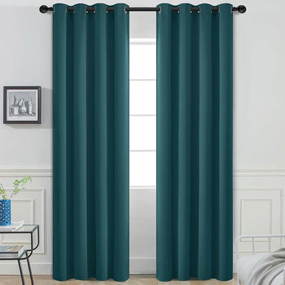 Yakamok Room Darkening Curtains 52x96 inch Length Dark Teal-Living Room | 2 by Yakamok