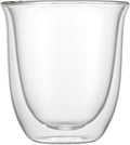 Restaurantware-Forma Professional 6.8 Ounce Double Wall Coffee Cups, 2 Insulated Latte Glasses - Dishwashable, Reusable, Clear Glass Beverage Cups, Freezable, For Hot Or Cold Beverages