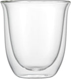 Restaurantware-Forma Professional 6.8 Ounce Double Wall Coffee Cups, 12 Insulated Latte Glasses - Dishwashable, Reusable, Clear Glass Beverage Cups, Freezable, For Hot Or Cold Beverages