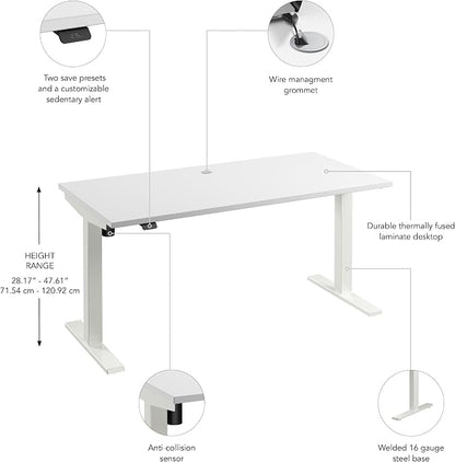 Bush Business Furniture 60-inch Electric Height Adjustable Standing Desk - Image 7