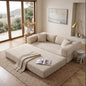 78" 4-in-1 Convertible Sofa Bed, Boneless Corduroy Sleeper Couch by Unknown