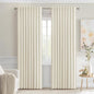 MIULEE Beige White Back Tab Blackout Curtains 52x90 Inch Long 2 Panels Set | by MIULEE