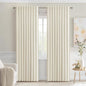 MIULEE Beige White Back Tab Blackout Curtains 52x72 Inches Long 2 Panel Set | by MIULEE