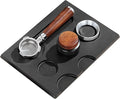 Espresso Tamping Mat, Large Tamping Mat with Corner Edge, Anti-Slip Espresso Silicone Mat For Baristas Tool Supplies, Coffee & Espresso Machine Parts & Accessories, Black 12.6 x 9.5 inch