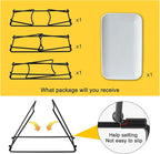HAPPY KIT 3 Tier Serving Tray Set and Tiered Tray Stand,12 Inch Widened Porcelain Platters with Freely Combinable Rack,Decor Cupcake Stand for Christmas Party Display,Dessert Trays Collapsible